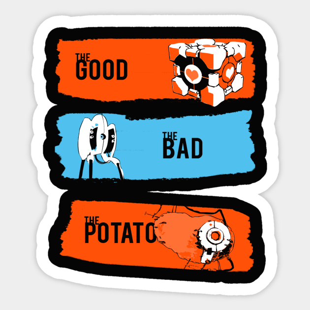 The Good The Bad The Potato Sticker by sullyink